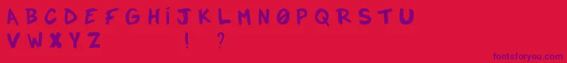 Notadrope Font – Purple Fonts on Red Background