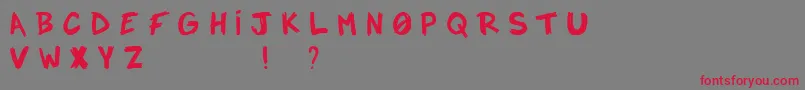Notadrope Font – Red Fonts on Gray Background