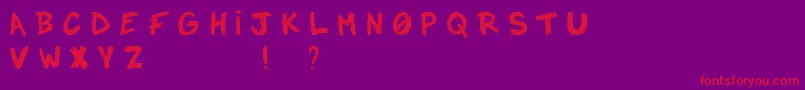 Шрифт Notadrope – красные шрифты на фиолетовом фоне