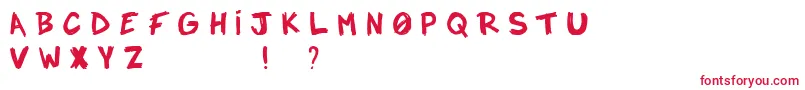 Notadrope Font – Red Fonts on White Background