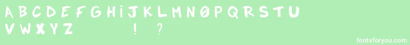 Notadrope Font – White Fonts on Green Background