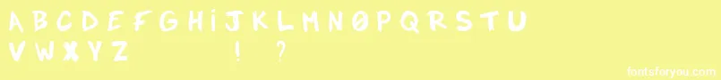 Notadrope Font – White Fonts on Yellow Background