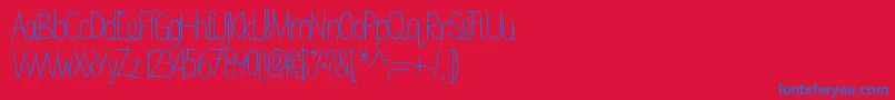 Sabrinahandfont-fontti – siniset fontit punaisella taustalla