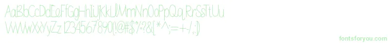 Sabrinahandfont Font – Green Fonts on White Background