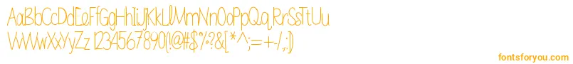 Sabrinahandfont Font – Orange Fonts on White Background