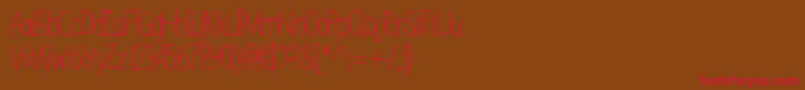 Sabrinahandfont-Schriftart – Rote Schriften auf braunem Hintergrund