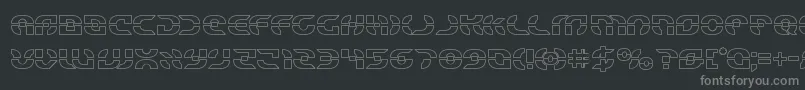 Starfighterout Font – Gray Fonts on Black Background