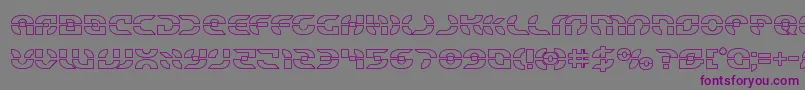 Шрифт Starfighterout – фиолетовые шрифты на сером фоне