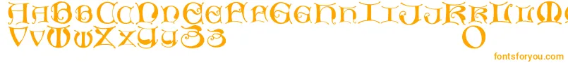 Шрифт Missaluncialemaster – оранжевые шрифты на белом фоне