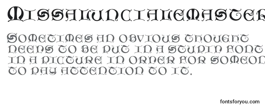 Missaluncialemaster Font
