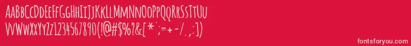 En savoir plus sur la police AmaticBold Police AmaticBold – polices roses sur fond rouge