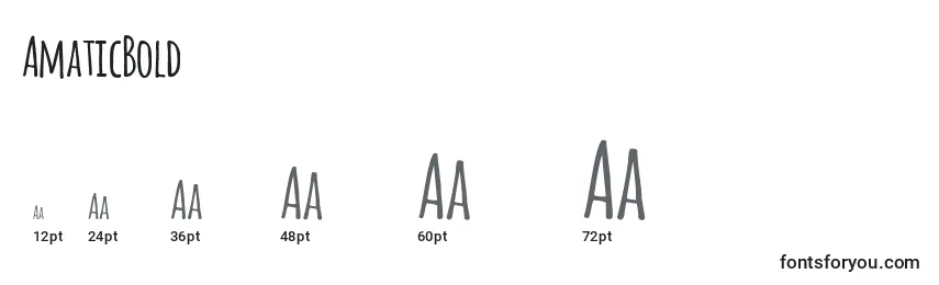 AmaticBold Font Sizes