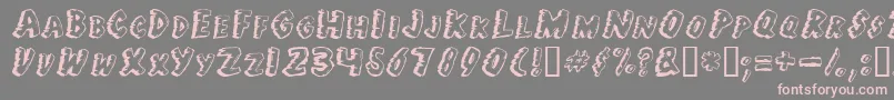 Juf Font – Pink Fonts on Gray Background