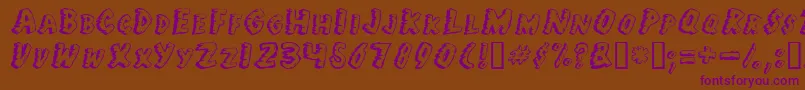 Juf Font – Purple Fonts on Brown Background