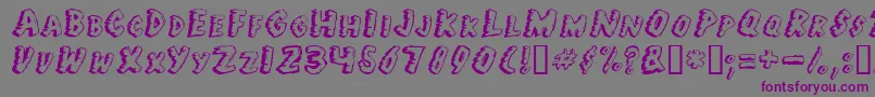 Juf Font – Purple Fonts on Gray Background