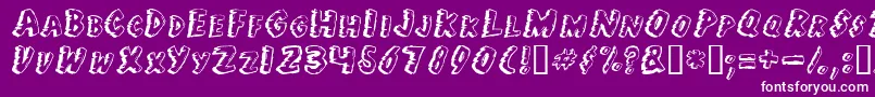 Juf Font – White Fonts on Purple Background