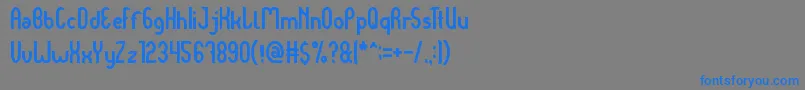DearBabyフォントについての詳細 フォントDearBaby – 灰色の背景に青い文字