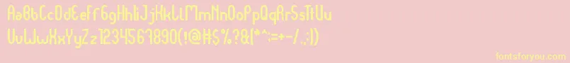DearBaby Font – Yellow Fonts on Pink Background
