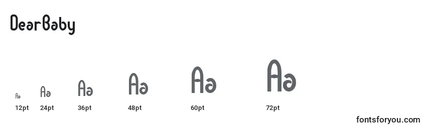 DearBaby Font Sizes
