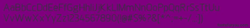 Fonte JuhlRegular – fontes pretas em um fundo violeta