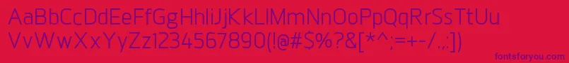 JuhlRegular Font – Purple Fonts on Red Background