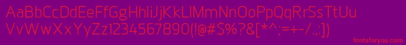 JuhlRegular Font – Red Fonts on Purple Background