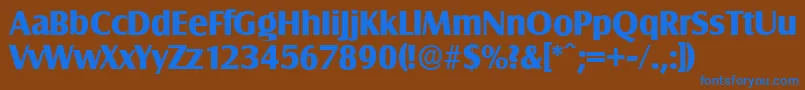 SalzburgserialXboldRegular Font – Blue Fonts on Brown Background