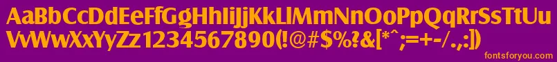 SalzburgserialXboldRegular Font – Orange Fonts on Purple Background