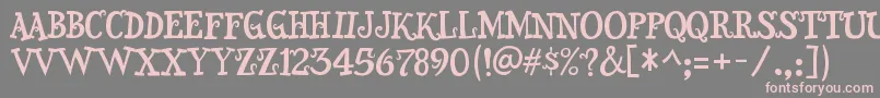 フォントSnidely – 灰色の背景にピンクのフォント