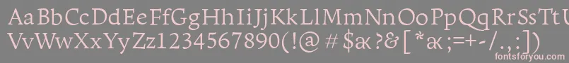LeksaproLight Font – Pink Fonts on Gray Background