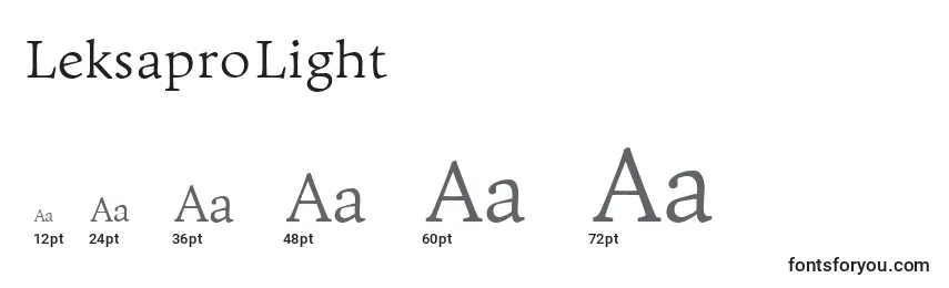 Размеры шрифта LeksaproLight