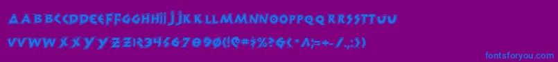 300TrojansGreco Font – Blue Fonts on Purple Background