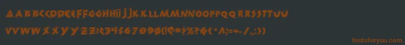 Шрифт 300TrojansGreco – коричневые шрифты на чёрном фоне