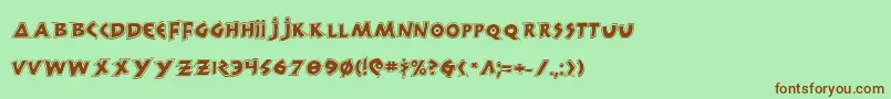 300TrojansGreco Font – Brown Fonts on Green Background