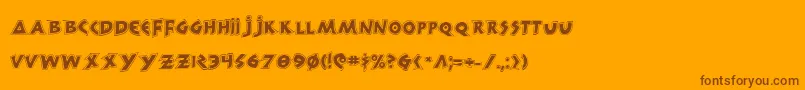 300TrojansGreco Font – Brown Fonts on Orange Background