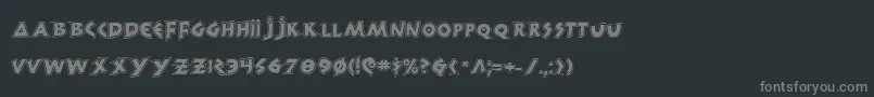 300TrojansGreco Font – Gray Fonts on Black Background