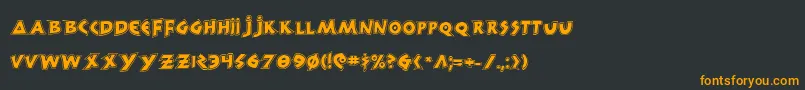 300TrojansGreco Font – Orange Fonts on Black Background