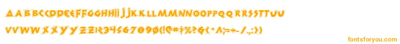 300TrojansGreco Font – Orange Fonts on White Background