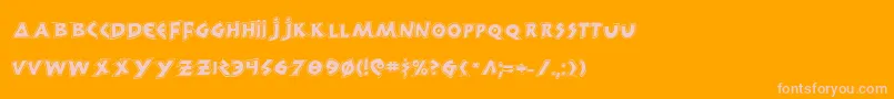 300TrojansGreco Font – Pink Fonts on Orange Background