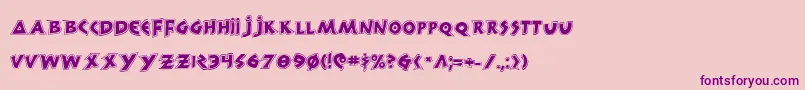 300TrojansGreco Font – Purple Fonts on Pink Background