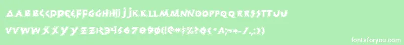 300TrojansGreco Font – White Fonts on Green Background