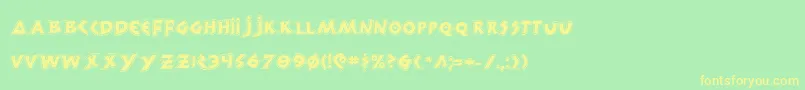 300TrojansGreco Font – Yellow Fonts on Green Background