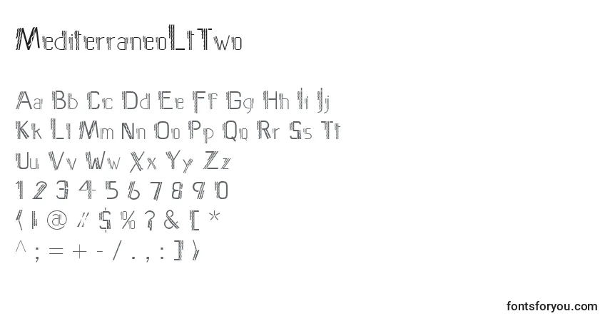 A fonte MediterraneoLtTwo – alfabeto, números, caracteres especiais