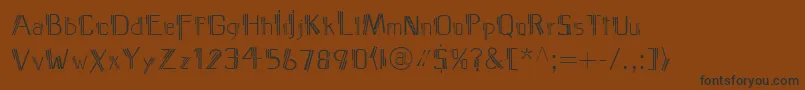 フォントMediterraneoLtTwo – 黒い文字が茶色の背景にあります