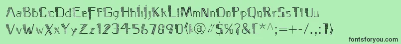 MediterraneoLtTwo-Schriftart – Schwarze Schriften auf grünem Hintergrund