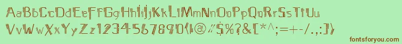 MediterraneoLtTwo Font – Brown Fonts on Green Background