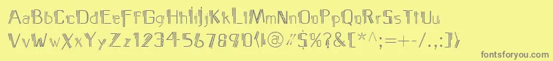 MediterraneoLtTwo-Schriftart – Graue Schriften auf gelbem Hintergrund