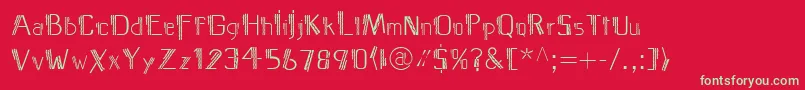 MediterraneoLtTwo Font – Green Fonts on Red Background