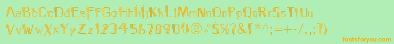 MediterraneoLtTwo Font – Orange Fonts on Green Background