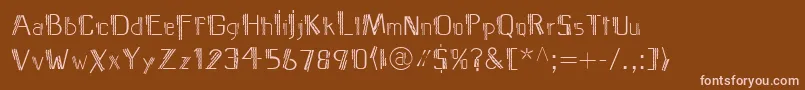 MediterraneoLtTwo Font – Pink Fonts on Brown Background